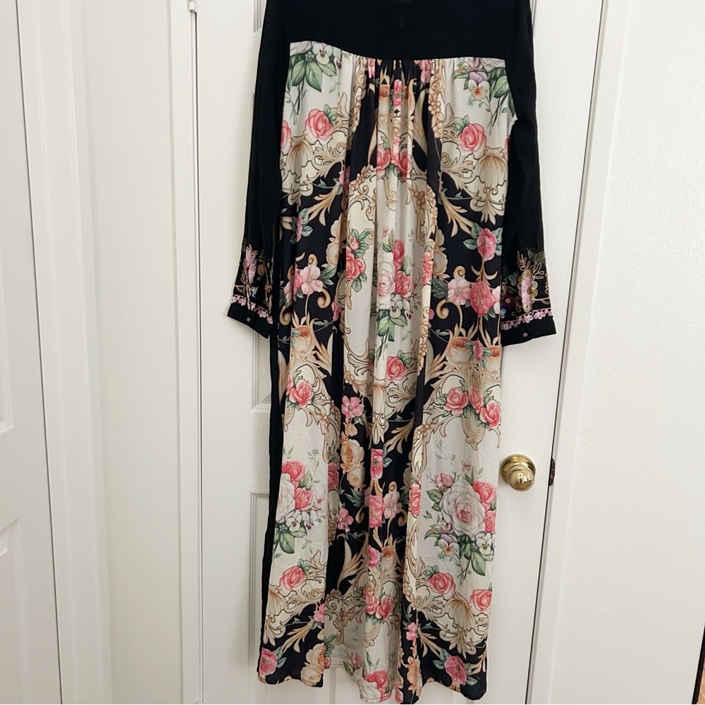 Anthropologie Aratta Silent Journey Embroidered Duster | Size M - Picture 6 of 11
